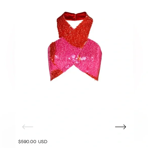 Silvia Tcherassi Sequined Halter Top - Picture 2 of 12